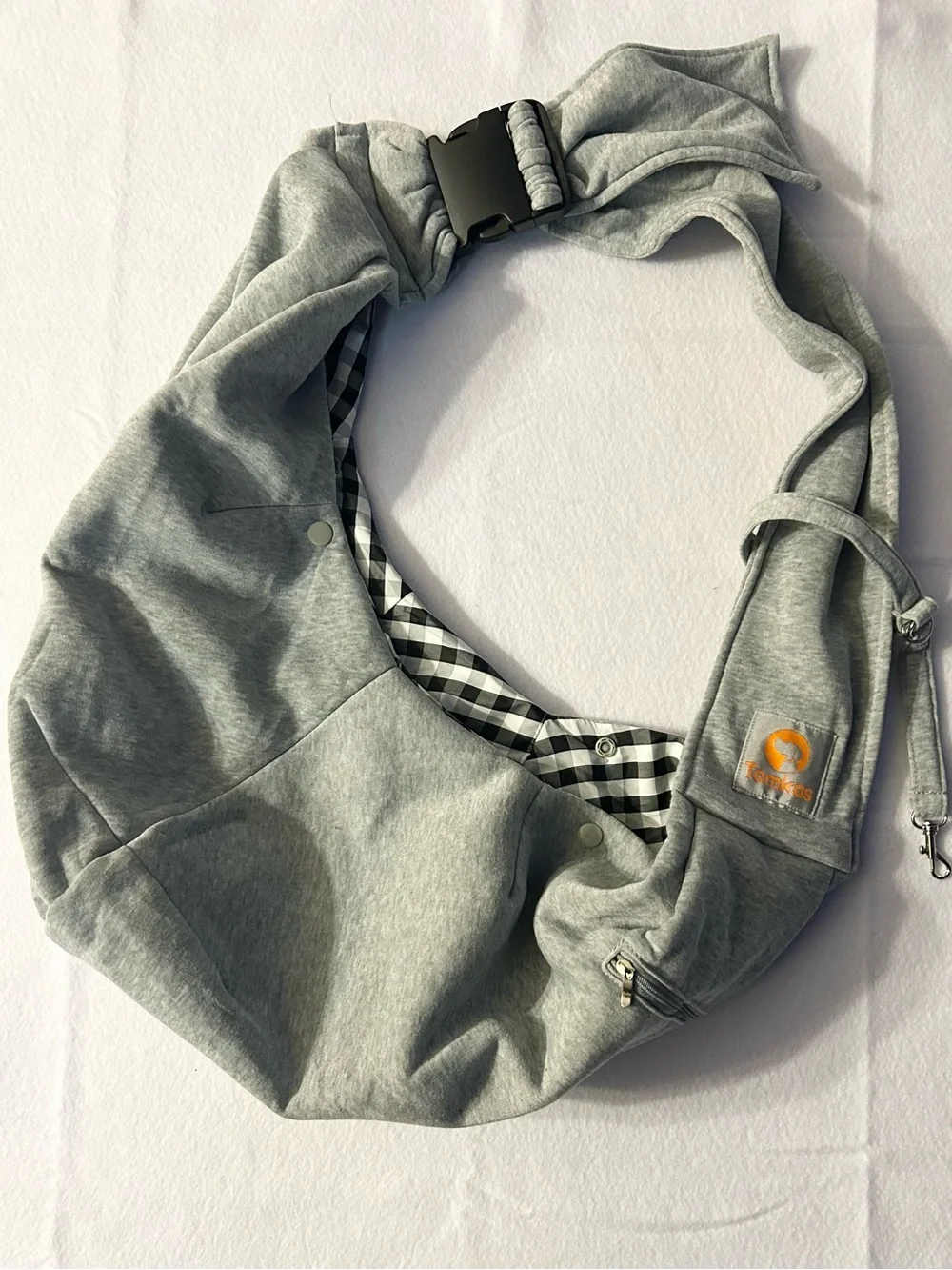 Tomkas Small Dog Cat Gray Pet Sling Carrier 3-10lbs